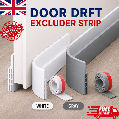 Door draft excluder strip - draft, self