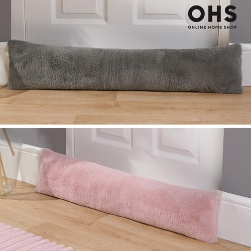 Faux fur fleece draft excluder - faux,