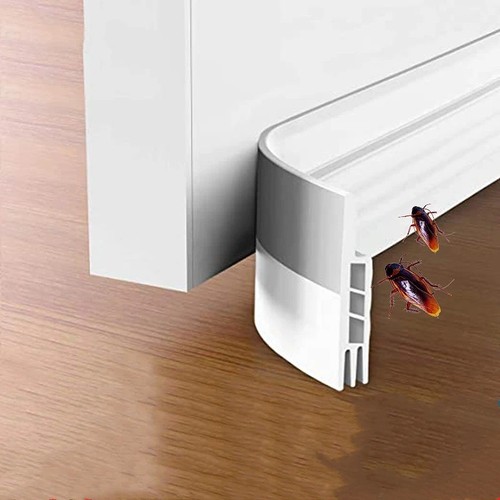 Door draft excluder strip self - excluder,
