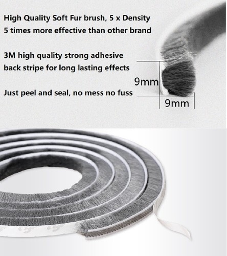 Draught excluder brush 10m - draught,